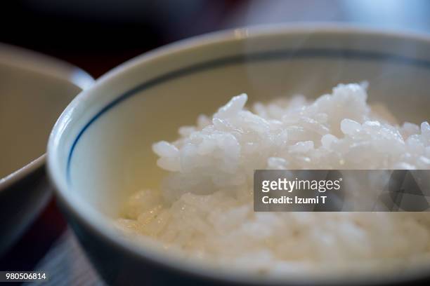 rice - rice bowl stock-fotos und bilder