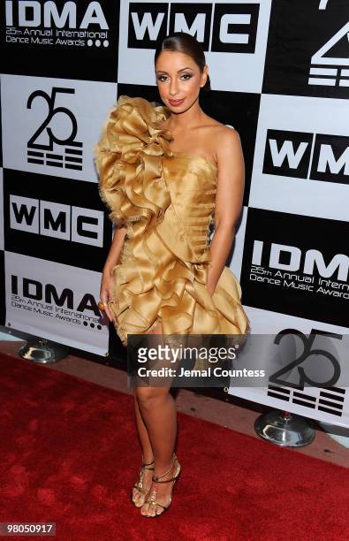 Singer Maya arrives at The International Dance Music Awards at The Fillmore Theater during the 2010 Winter Music Conference on March 25, 2010 in...