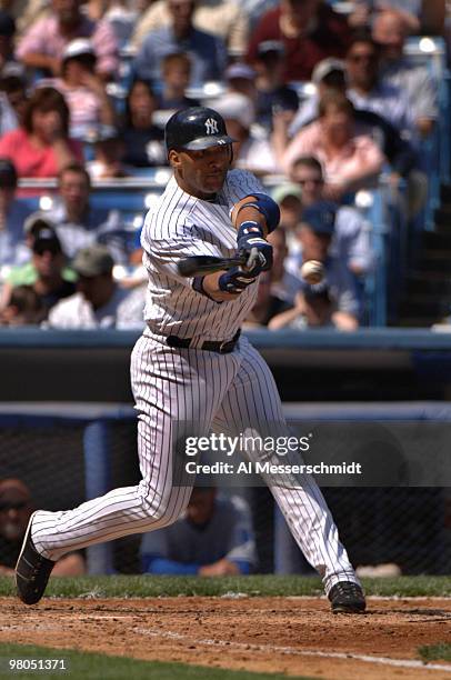 New York Yankees right fielder Gary Sheffield bats against the Kansas City Royals April 13, 2006 in New York. The Yankees defeated the Royals 9 - 3...