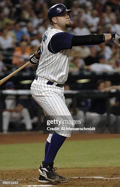 Arizona Diamondbacks catcher Chris Snyder at bat against the Florida Marlins August 13, 2006 in Phoenix. The Marlins won 6 - 5.