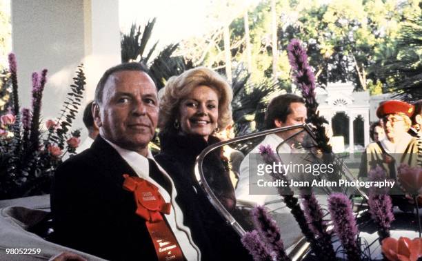 Frank Sinatra is the Grand Marshal at the Tournament of the Roses Parade on Jan 1, 1980 in Pasadena, California.