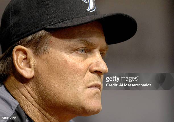 Toronto Blue Jays manager John Gibbons against the Tampa Bay Devil Rays April 6, 2007 in St. Petersburg. The Rays beat the Jays 6 - 5.