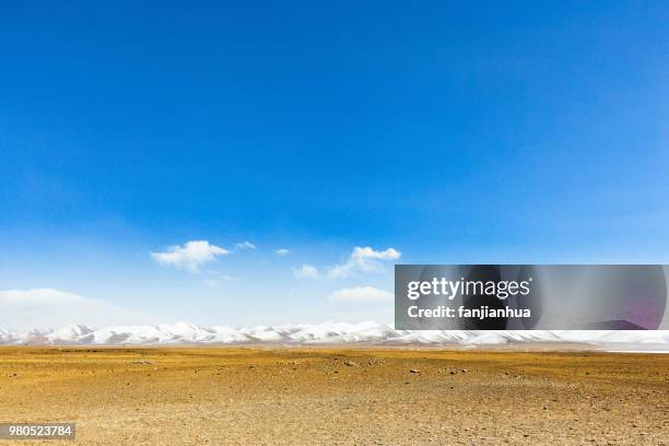 plateau landscape of tibet,china. - sod field stock pictures, royalty-free photos & images