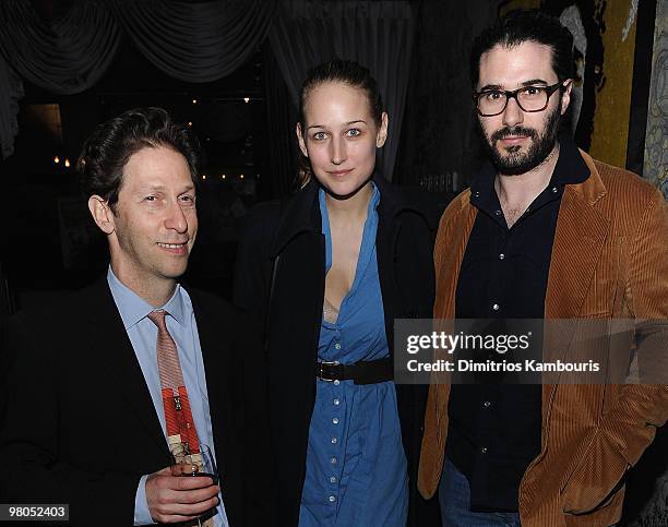 Director Tim Blake Nelson, Leelee Sobieski and guest attend the special screening of "Leaves of Grass" after party at Levant East at the Hotel on...