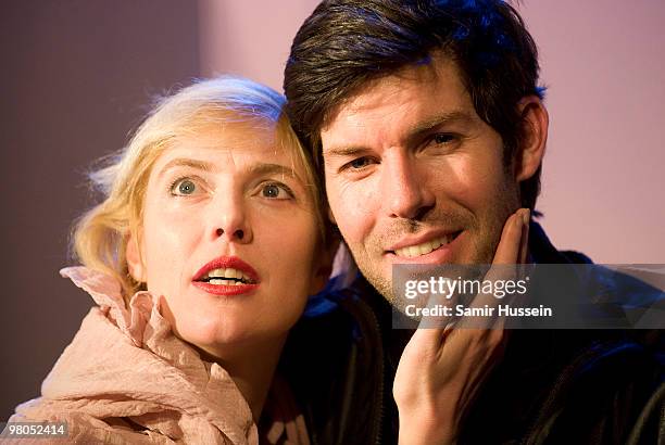 Anna Winslet, sister of Kate Winslet and Christoph Dostal star in a scene from 'The Power of Love' at The Courtyard Theatre on March 25, 2010 in...