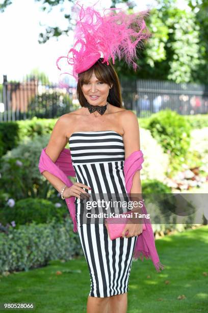 Lizzie Cundy attends Royal Ascot Day 3 at Ascot Racecourse on June 21, 2018 in Ascot, United Kingdom.