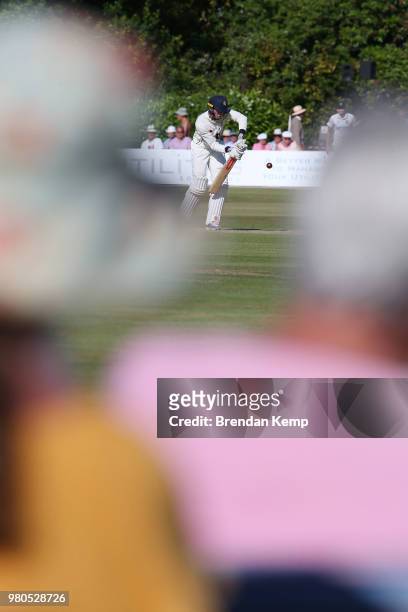 Zac Crawley of Kent bats on day two of the Specsavers County Championship: Division Two match between Kent and Warwickshire at The Nevill Ground on...