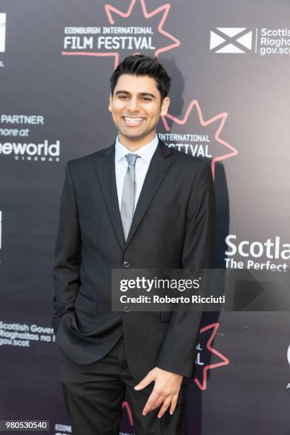 Actor Antonio Aakeel attends a photocall for the World Premiere of 'Eaten by Lions' during the 72nd Edinburgh International Film Festival at...