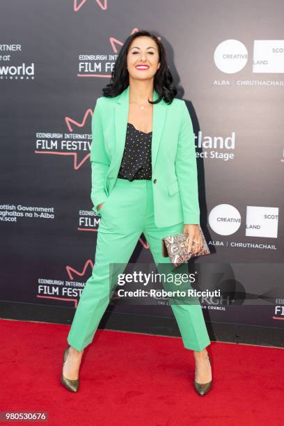 British actress Hayley Tamaddon attends a photocall for the World Premiere of 'Eaten by Lions' during the 72nd Edinburgh International Film Festival...