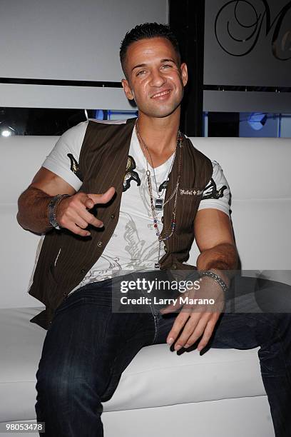Mike the "Situation" Sorrentino arrives at Grand Opening of Martorano?s at Seminole Hard Rock Hotel on March 25, 2010 in Hollywood, Florida.