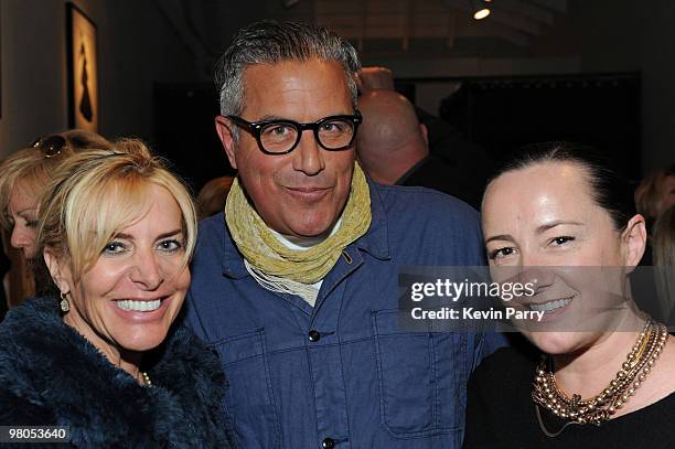 Karine Joret, Ray Azoulay and Nancy McNamara attend the Guild Boutique Opening Party on March 25, 2010 in Venice, California.