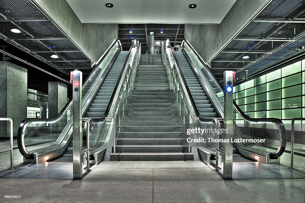 Stairs and escalators  