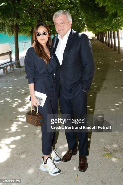 Sidney Toledano and his wife Katia attend the Louis Vuitton Menswear Spring/Summer 2019 show as part of Paris Fashion Week on June 21, 2018 in Paris,...