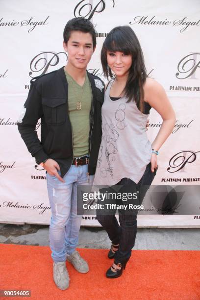 Actor Boo Boo Stewart and actress Fivel Stewart attend Melanie Segal's Kids Choice Lounge for Save the Children - Day 2 at The Magic Castle on March...
