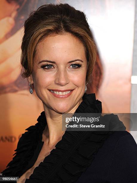 Kelly Preston attends the "The Last Song" Los Angeles Premiere at ArcLight Hollywood on March 25, 2010 in Hollywood, California.