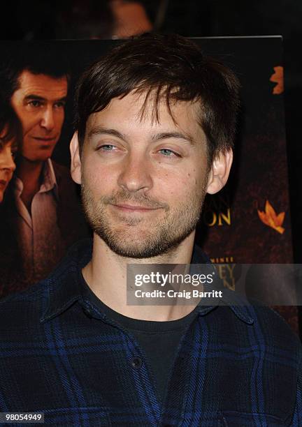 Toby Maguire arrives at "The Greatest" Los Angeles Premiere at Linwood Dunn Theater at the Pickford Center for Motion Study on March 25, 2010 in...