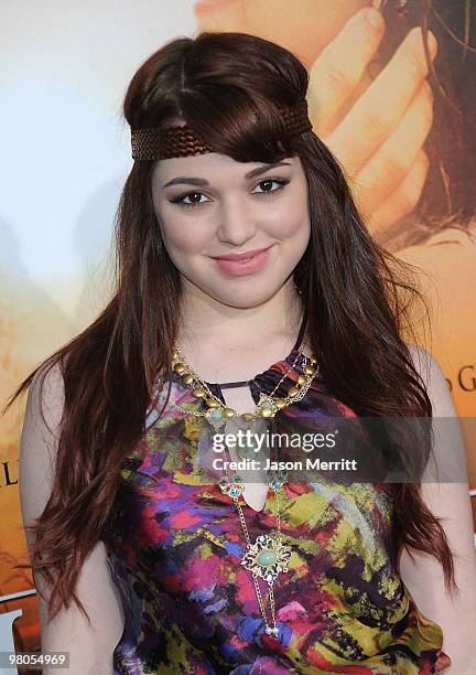 Jennifer Stone arrives at the "The Last Song" Los Angeles premiere held at ArcLight Hollywood on March 25, 2010 in Hollywood, California.