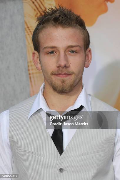 Robert Adam Barnett arrives at the "The Last Song" Los Angeles premiere held at ArcLight Hollywood on March 25, 2010 in Hollywood, California.