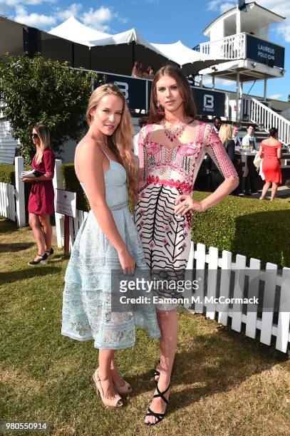 Hum Fleming and Sabrina Fletcher attend the Laureus Polo Cup the at Ham Polo Club on June 21, 2018 in Richmond, England.