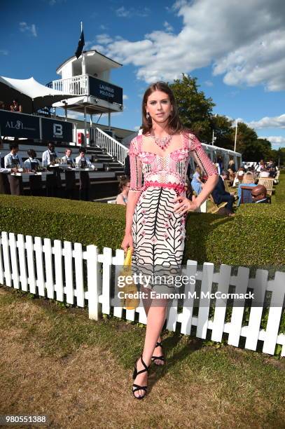 Sabrina Fletcher attends the Laureus Polo Cup the at Ham Polo Club on June 21, 2018 in Richmond, England.