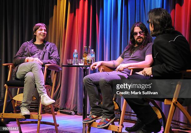 Producer Dave Cobb, singer/songwriter Shooter Jennings and Scott Goldman, vice president of The GRAMMY Foundation onstage at The GRAMMY Museum on...