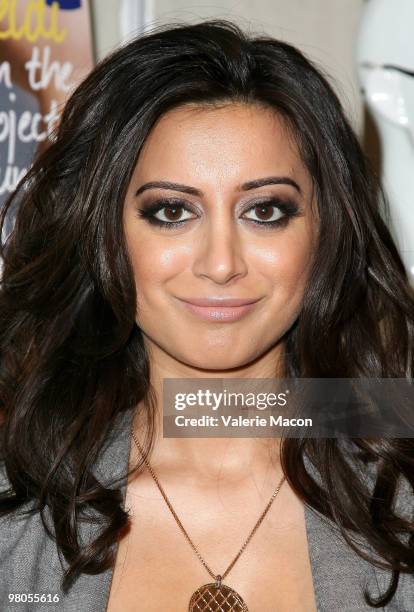 Actress Noureen DeWulf attends an Evening of Italian Fashion and Style on March 25, 2010 in Los Angeles, California.