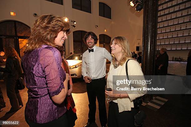 Susie Rossick, photographer Erik Madegan Heck and his mother Shelly Madigan during the all-new 2010 Acura ZDX seven-city Tour featuring fashion and...