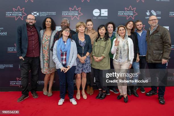 Edinburgh International Film Festival Jurors attend a photocall during the 72nd Edinburgh International Film Festival at Cineworld on June 21, 2018...