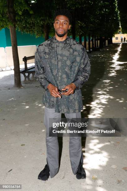 Actor Chadwick Boseman attends the Louis Vuitton Menswear Spring/Summer 2019 show as part of Paris Fashion Week on June 21, 2018 in Paris, France.