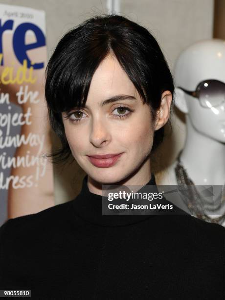 Actress Krysten Ritter attends the Marie Claire Italian fashion and style event at Madison Melrose on March 25, 2010 in Los Angeles, California.