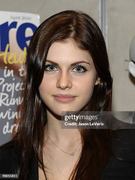 Actress Alexandra Daddario attends the Marie Claire Italian fashion and style event at Madison Melrose on March 25, 2010 in Los Angeles, California.