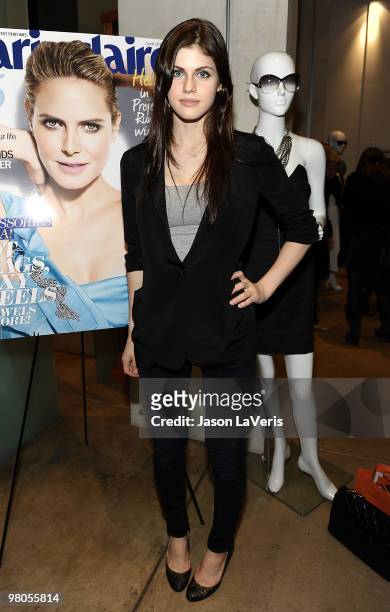 Actress Alexandra Daddario attends the Marie Claire Italian fashion and style event at Madison Melrose on March 25, 2010 in Los Angeles, California.