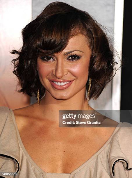 Karina Smirnoff attends the "The Last Song" Los Angeles Premiere at ArcLight Hollywood on March 25, 2010 in Hollywood, California.