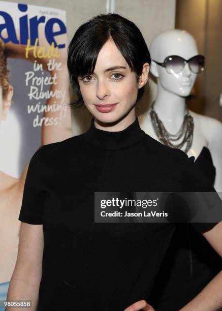 Actress Krysten Ritter attends the Marie Claire Italian fashion and style event at Madison Melrose on March 25, 2010 in Los Angeles, California.