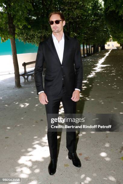 Actor Alexander Skarsgard attends the Louis Vuitton Menswear Spring/Summer 2019 show as part of Paris Fashion Week on June 21, 2018 in Paris, France.