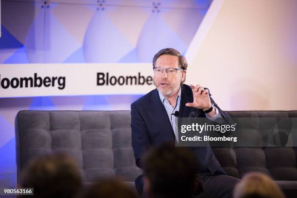 Verne Harnish, founder and chief executive officer of Gazelles Inc., speaks during the Bloomberg Breakaway CEO Summit in New York, U.S., on Thursday,...