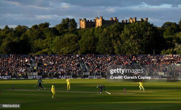 Jos Buttler of England makes his ground during the 4th Royal London One Day International between England and Australia at Emirates Durham ICG on...