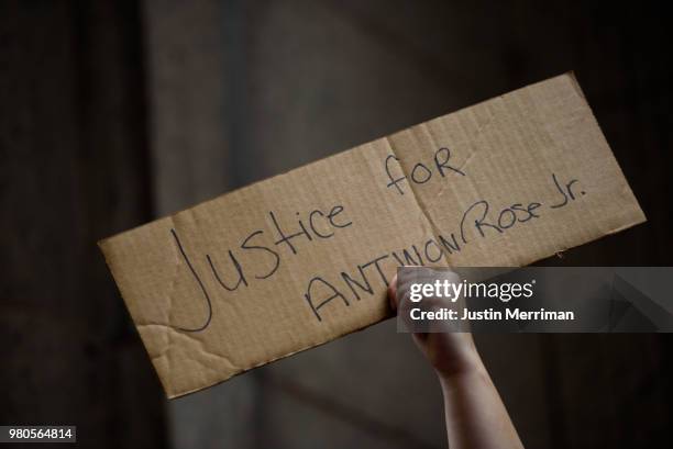 More than 200 people gathered for a rally to protest the fatal shooting of an unarmed black teen at the Allegheny County Courthouse on June 21, 2018...