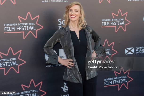 Scottish actress Shauna Macdonald attends a photocall for the UK Premiere of 'White Chamber' during the 72nd Edinburgh International Film Festival at...