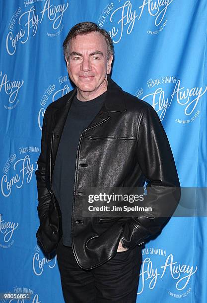 Neil Diamond attends the Broadway opening of "Come Fly Away" at the Marriot Marquis on March 25, 2010 in New York City.