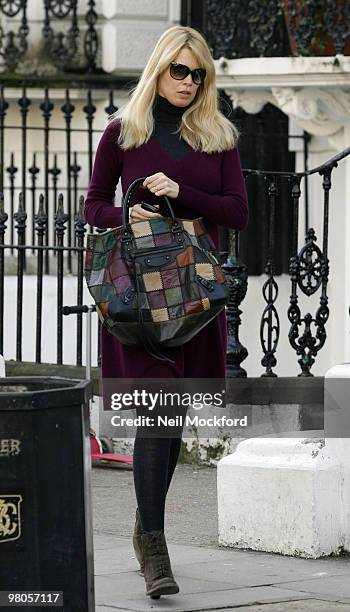 Claudia Schiffer Sighting on March 2, 2010 in London, England.