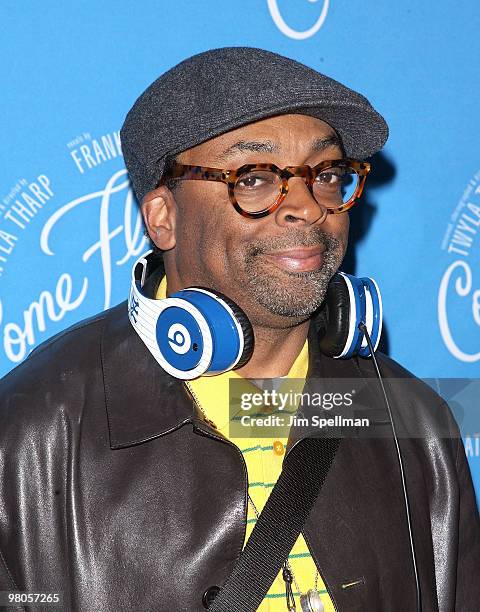 Director Spike Lee attends the Broadway opening of "Come Fly Away" at the Marriot Marquis on March 25, 2010 in New York City.