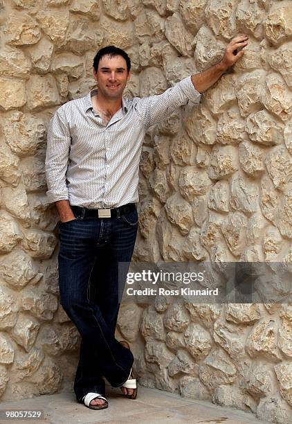 Oliver Wilson of England during a photo shoot in Dubai prior to the Omega Dubai Desert Classic on the Majlis Course at the Emirates Golf Club on...