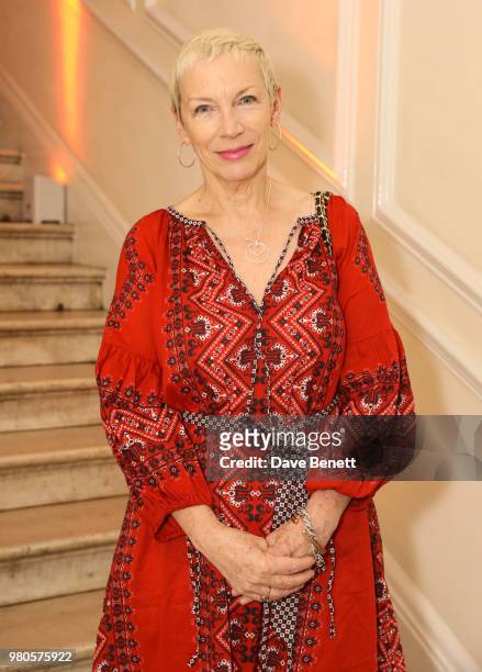 Annie Lennox attends the mothers2mothers Midsummer Soiree at One Belgravia on June 21, 2018 in London, England.