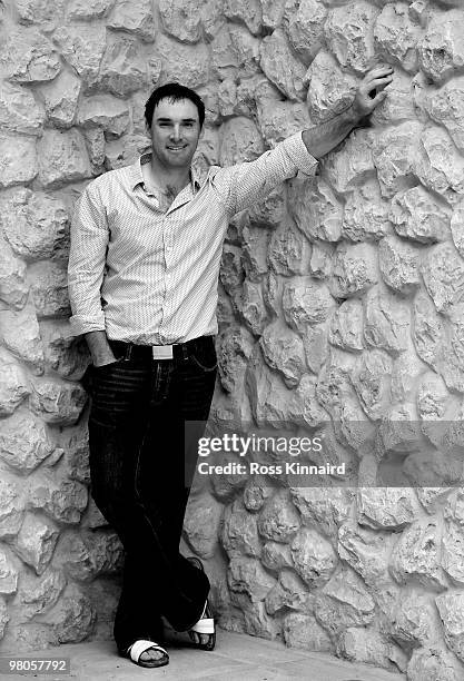 Oliver Wilson of England during a photo shoot in Dubai prior to the Omega Dubai Desert Classic on the Majlis Course at the Emirates Golf Club on...