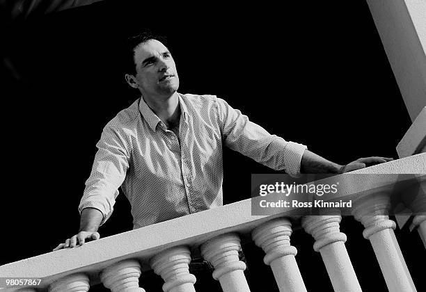 Oliver Wilson of England during a photo shoot in Dubai prior to the Omega Dubai Desert Classic on the Majlis Course at the Emirates Golf Club on...