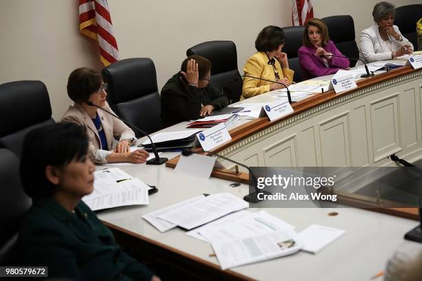 Rep. Judy Chu , Rep. Suzanne Bonamici , Rep. Karen Bass , Rep. Lucille Roybal-Allard , House Minority Leader Rep. Nancy Pelosi , and Rep. Brenda...