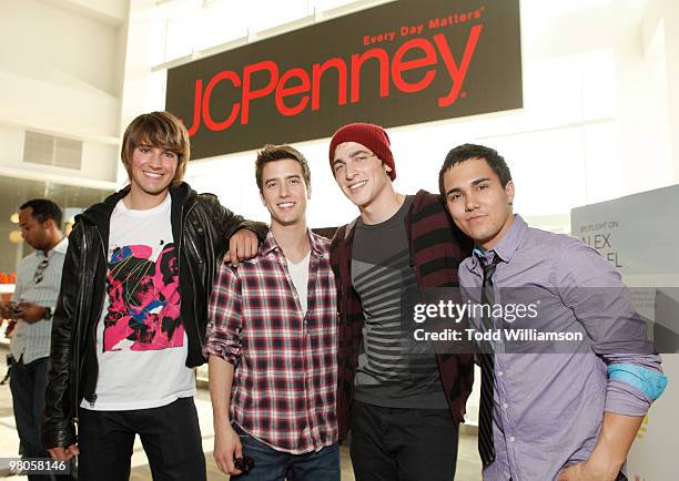 Big Time Rush members James Maslow, Logan Henderson, Kendall Schmidt and Carlos Pena attend the launch of Prom Season 2010 at JCPenney on March 25,...