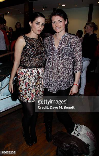 Sadie Frost, Holly Davidson attend the launch of the Pop Up Store at Whiteleys Shopping Centre on March 25, 2010 in London, England.