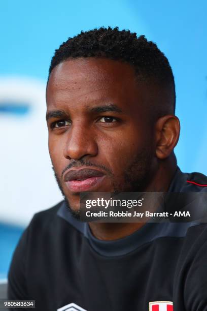 Jefferson Farfan of Peru looks on from the bench prior to the 2018 FIFA World Cup Russia group C match between France and Peru at Ekaterinburg Arena...